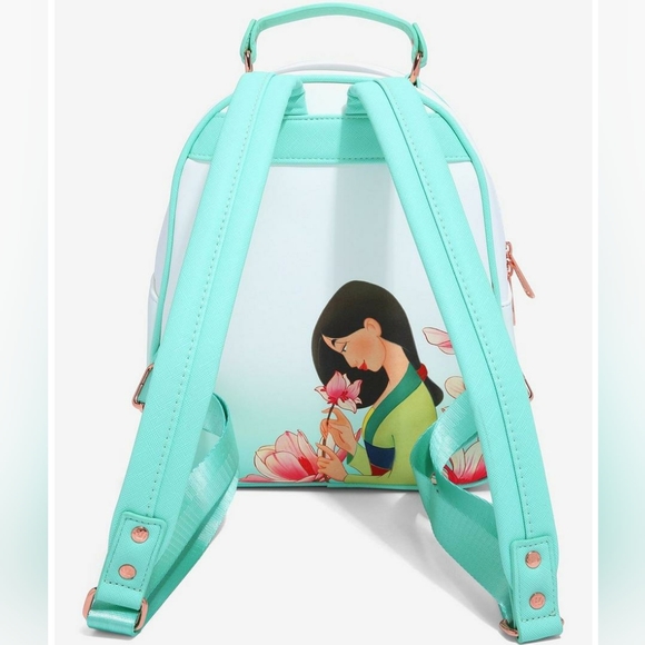 NWT Loungefly Mulan mini backpack and cardholder set - Picture 9 of 16